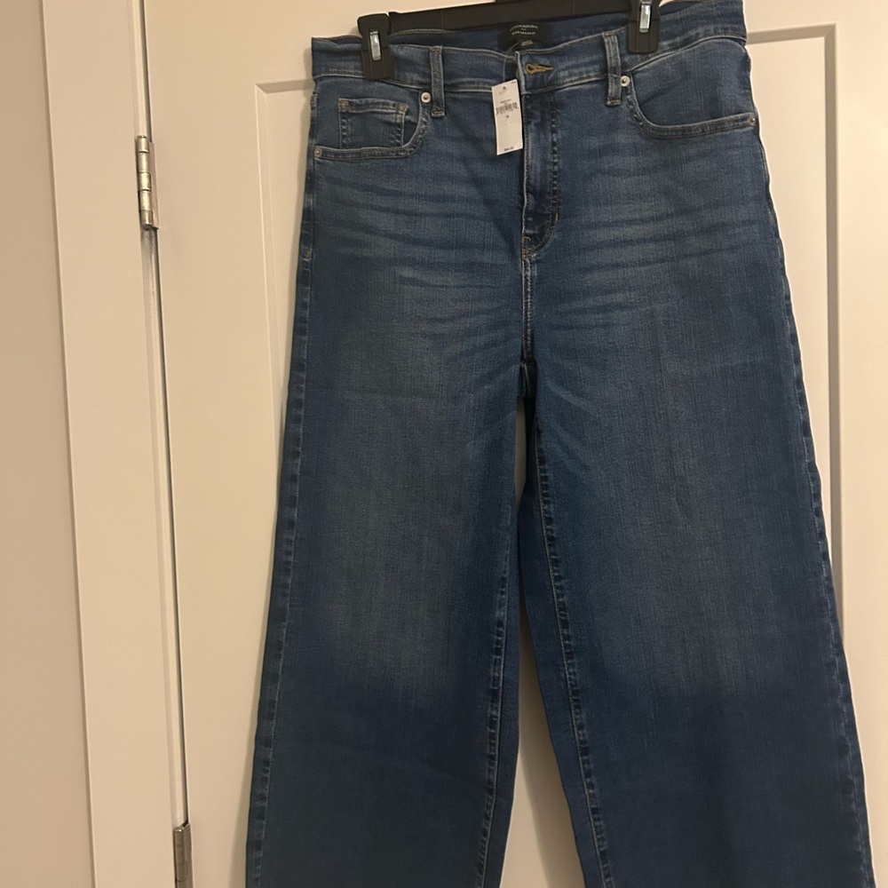 Banana Republic Wide Leg Crop Blue Women's Jeans